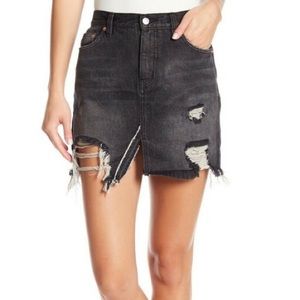 Free People We The Free NWT black distressed mini